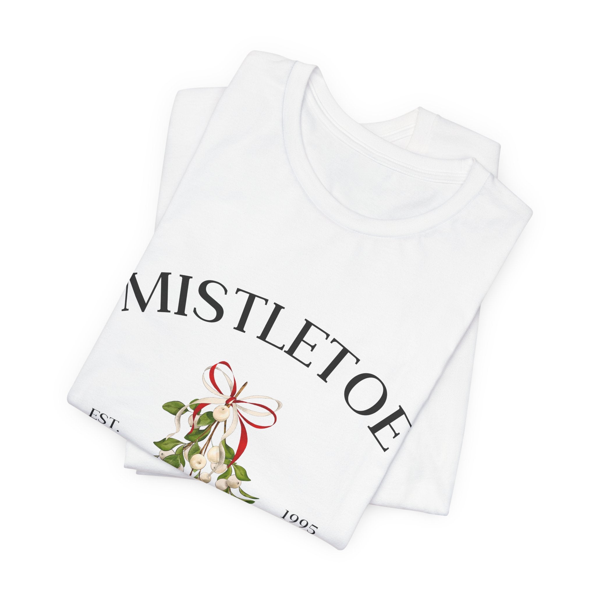 Mistletoe Social Club Christmas T-Shirt – Minimalist Holiday Graphic Tee for Women & M